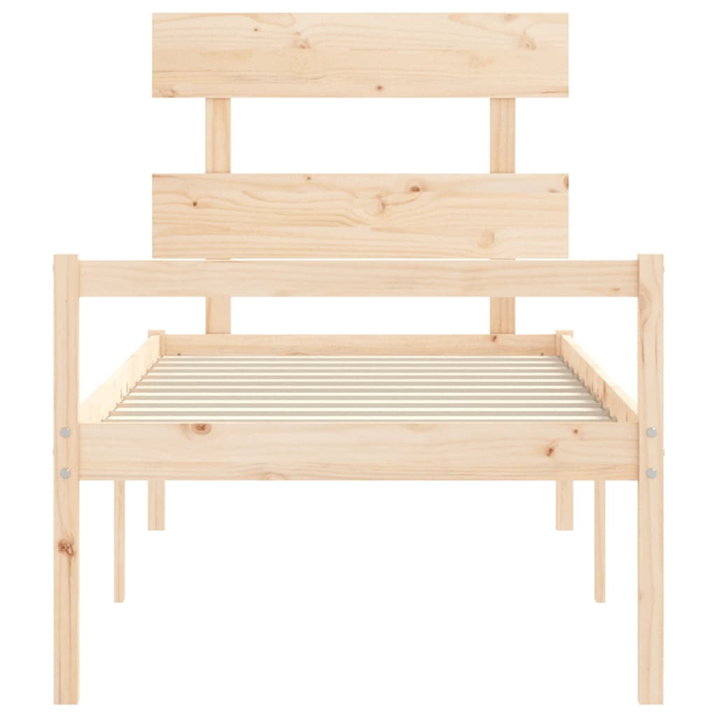 Senior Bed without Mattress 90x190 cm Solid Wood