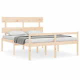 Senior Bed without Mattress 150x200 cm Solid Wood - Front View
