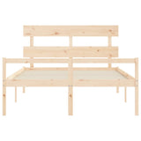 Senior Bed without Mattress 150x200 cm Solid Wood - Rear View