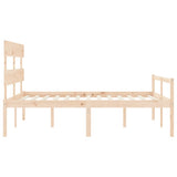Senior Bed without Mattress 150x200 cm Solid Wood - Close-Up Angle