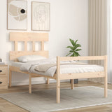 Senior Bed without Mattress 90x190 cm Solid Wood - Side View