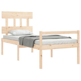 Senior Bed without Mattress 90x190 cm Solid Wood - Top-Down View