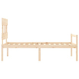 Senior Bed without Mattress 90x190 cm Solid Wood