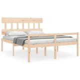Senior Bed without Mattress 150x200 cm Solid Wood - Front View