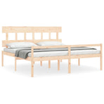 Senior Bed without Mattress 183x203 cm King Solid Wood