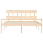Senior Bed without Mattress 183x203 cm King Solid Wood