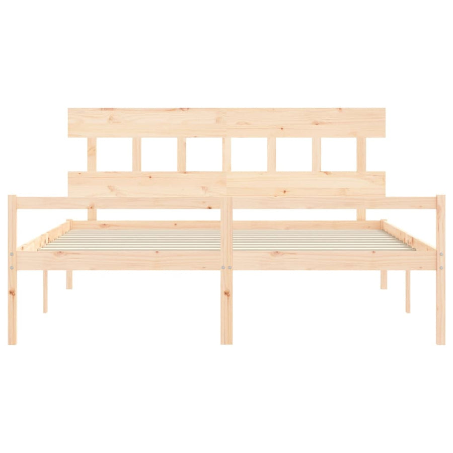 Senior Bed without Mattress 183x203 cm King Solid Wood