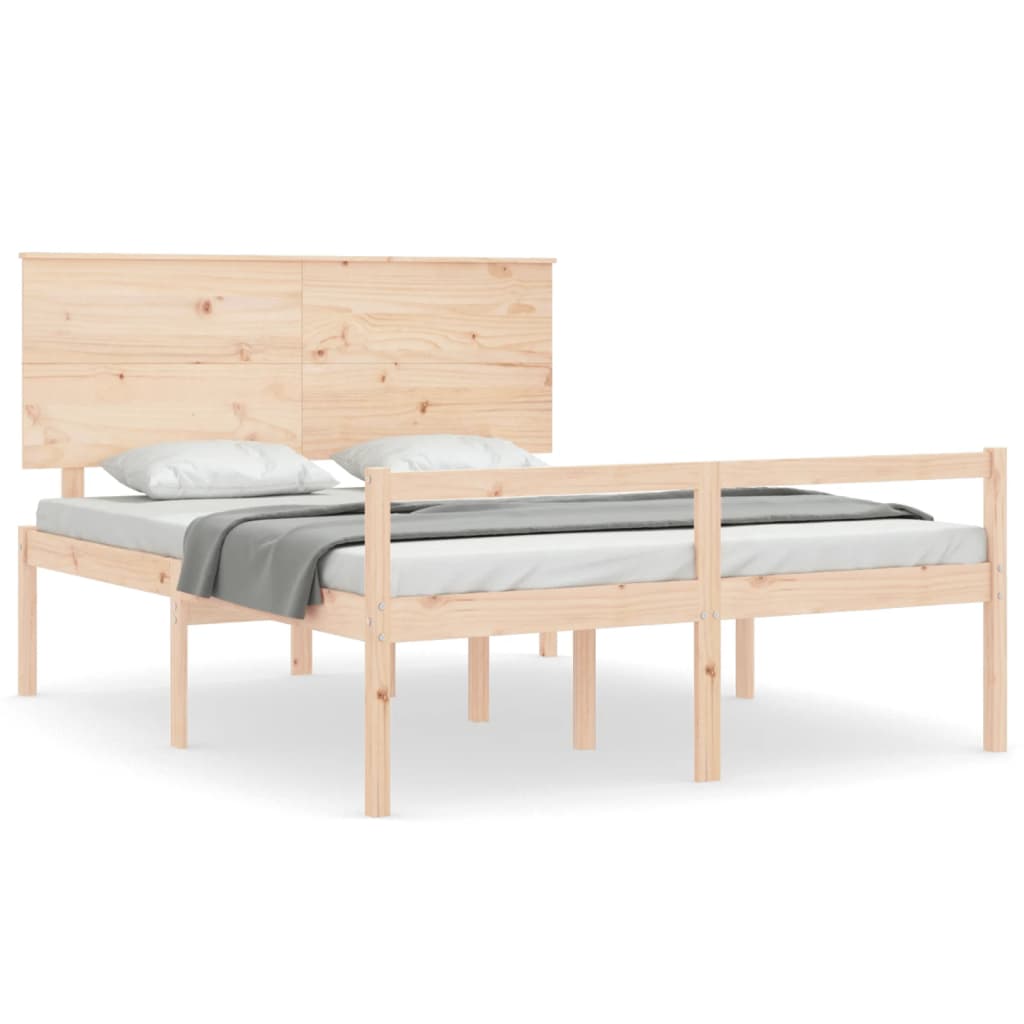 Senior Bed without Mattress 150x200 cm Solid Wood