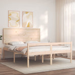 Senior Bed without Mattress 150x200 cm Solid Wood