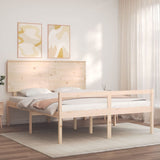 Senior Bed without Mattress 150x200 cm Solid Wood - Side View
