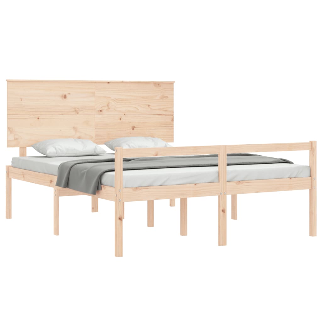 Senior Bed without Mattress 150x200 cm Solid Wood
