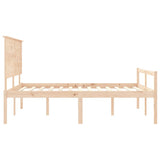Senior Bed without Mattress 150x200 cm Solid Wood - Close-Up Angle