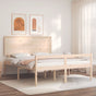 Senior Bed without Mattress 150x200 cm Solid Wood