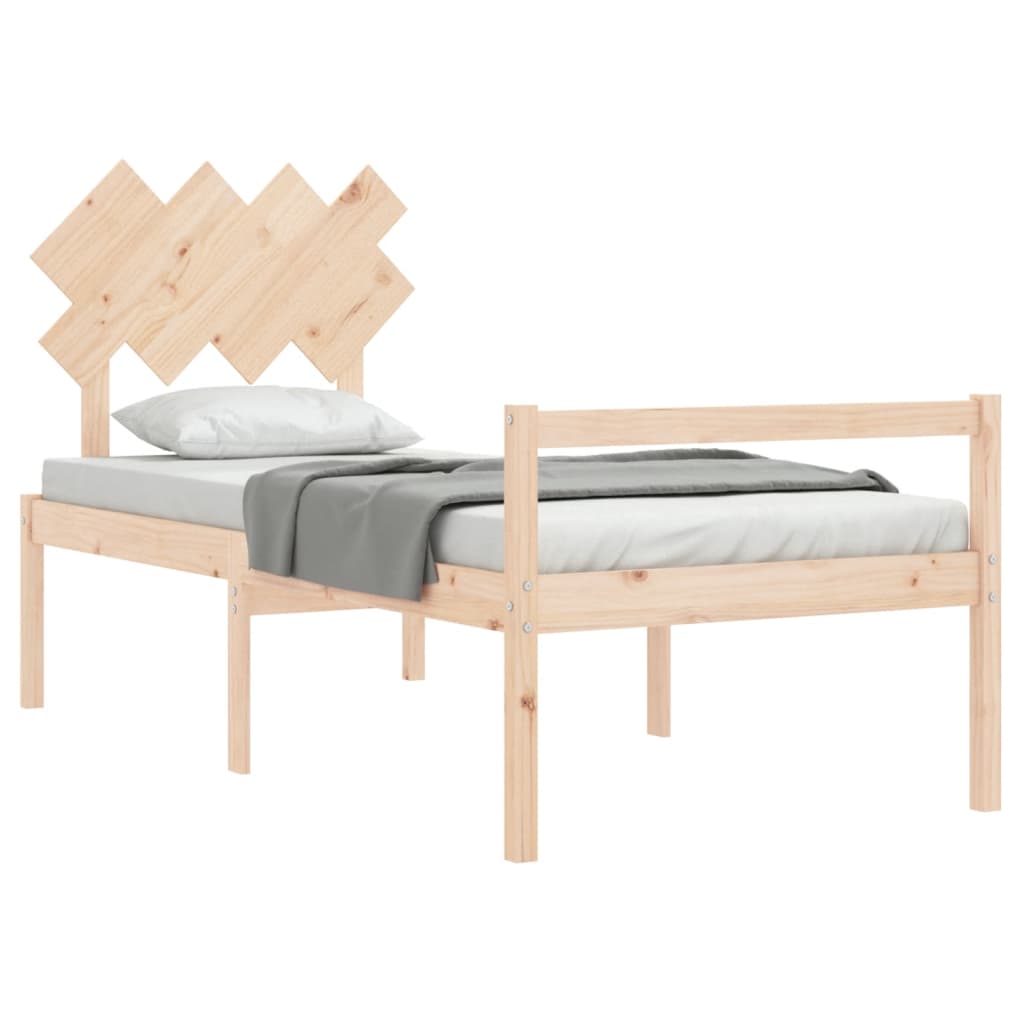 Senior Bed without Mattress 90x190 cm Solid Wood