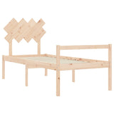 Senior Bed without Mattress 90x190 cm Solid Wood