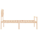 Senior Bed without Mattress 90x190 cm Solid Wood - Close-Up Angle
