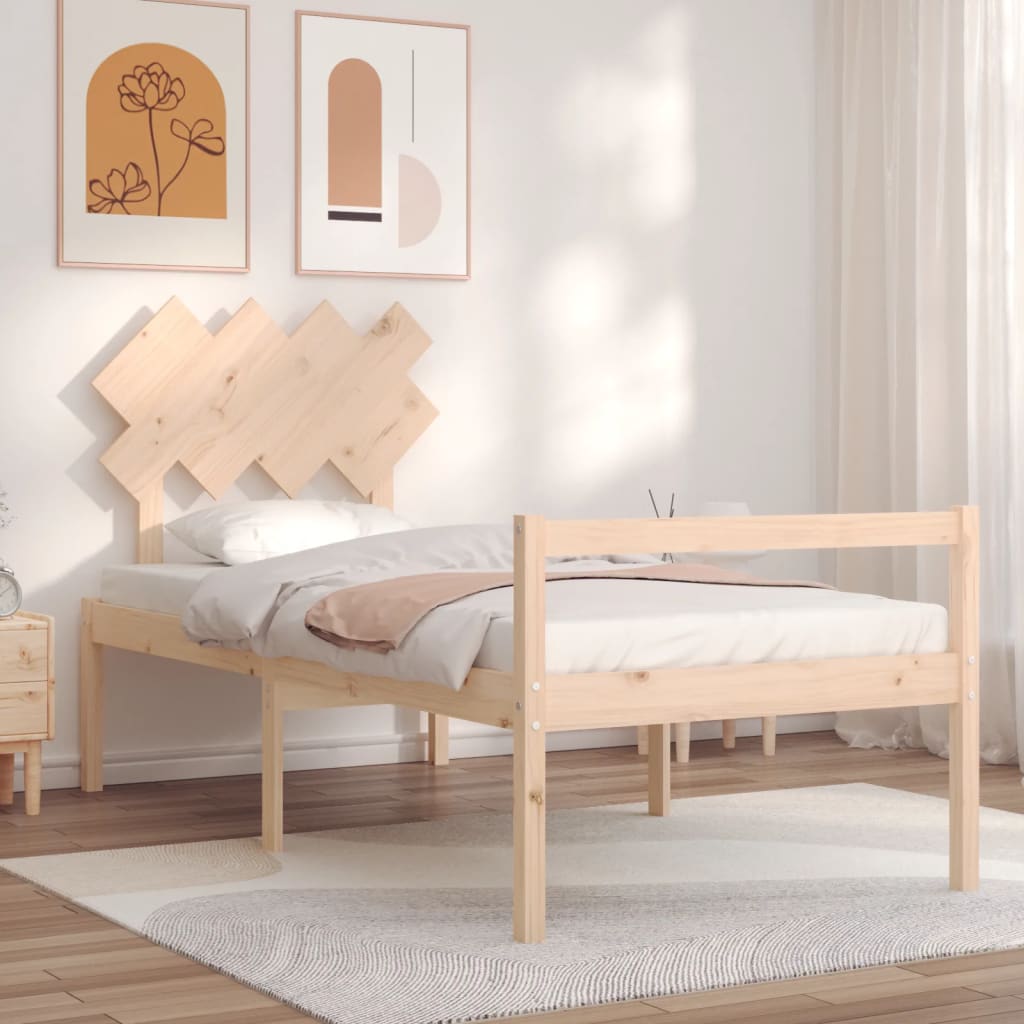 Senior Bed without Mattress 90x190 cm Solid Wood