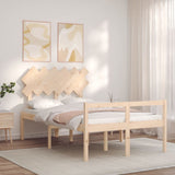Senior Bed without Mattress 135x190 cm Solid Wood - Side View