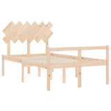 Senior Bed without Mattress 135x190 cm Solid Wood