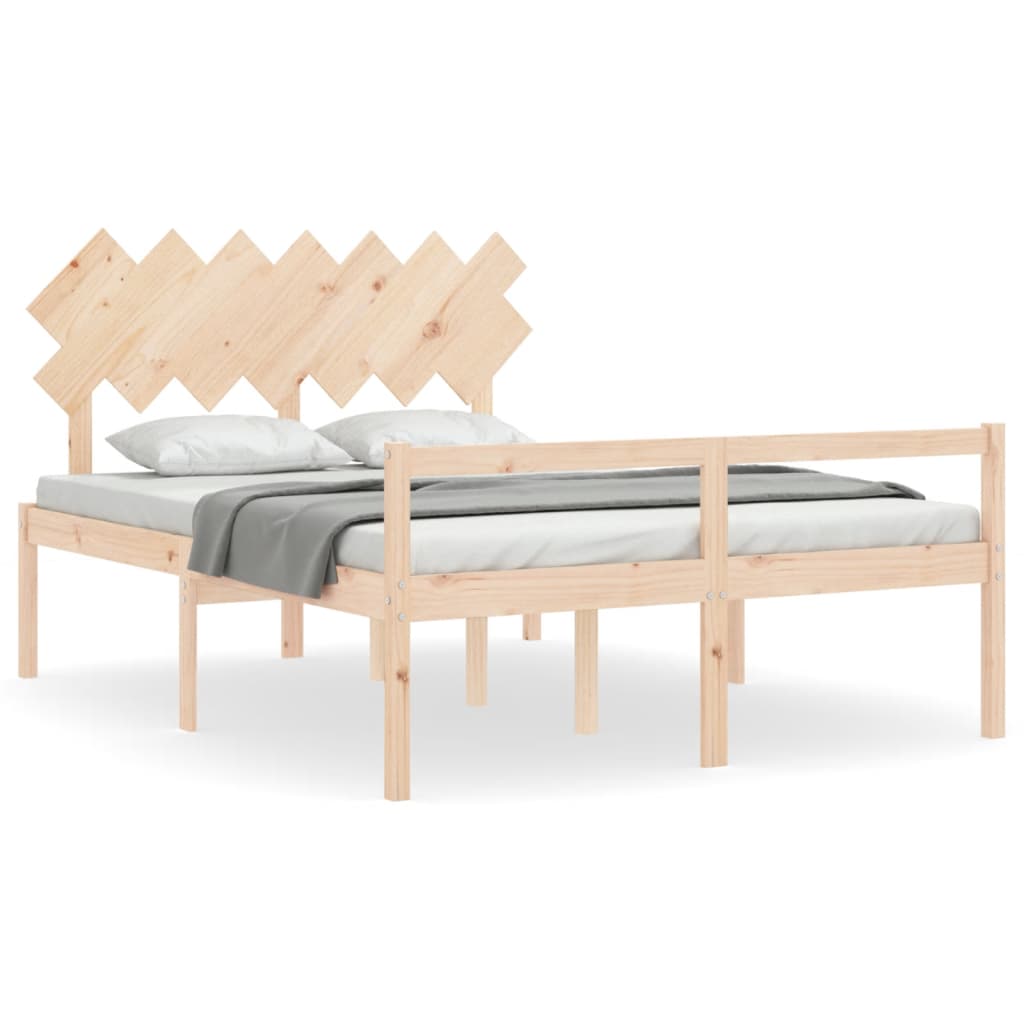 Senior Bed without Mattress 150x200 cm Solid Wood