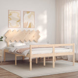 Senior Bed without Mattress 150x200 cm Solid Wood - Side View
