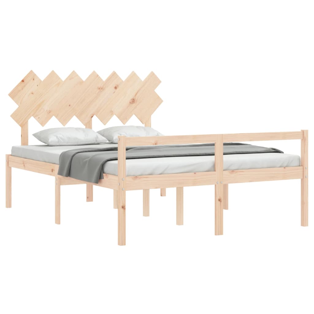 Senior Bed without Mattress 150x200 cm Solid Wood