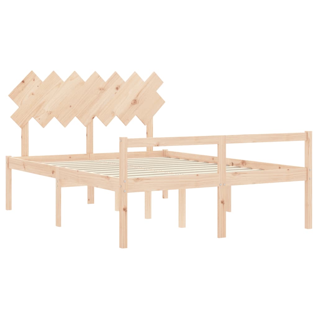 Senior Bed without Mattress 150x200 cm Solid Wood