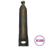 Sandbags 100 pcs Dark Green 103x25 cm HDPE - Front View