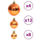 Christmas Baubles 100 pcs Brown 3 / 4 / 6 cm - Rear View