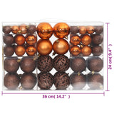 Christmas Baubles 100 pcs Brown 3 / 4 / 6 cm - Extra Image