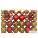 Christmas Baubles 100 pcs Gold and Wine Red 3 / 4 / 6 cm - Side View