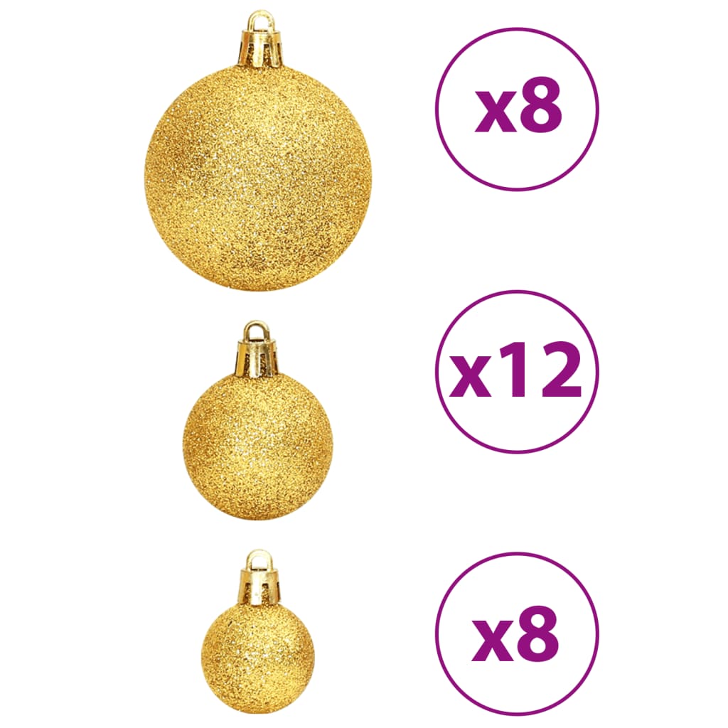 Christmas Baubles 100 pcs Gold and Wine Red 3 / 4 / 6 cm