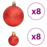 Christmas Baubles 100 pcs Gold and Wine Red 3 / 4 / 6 cm - Rear View