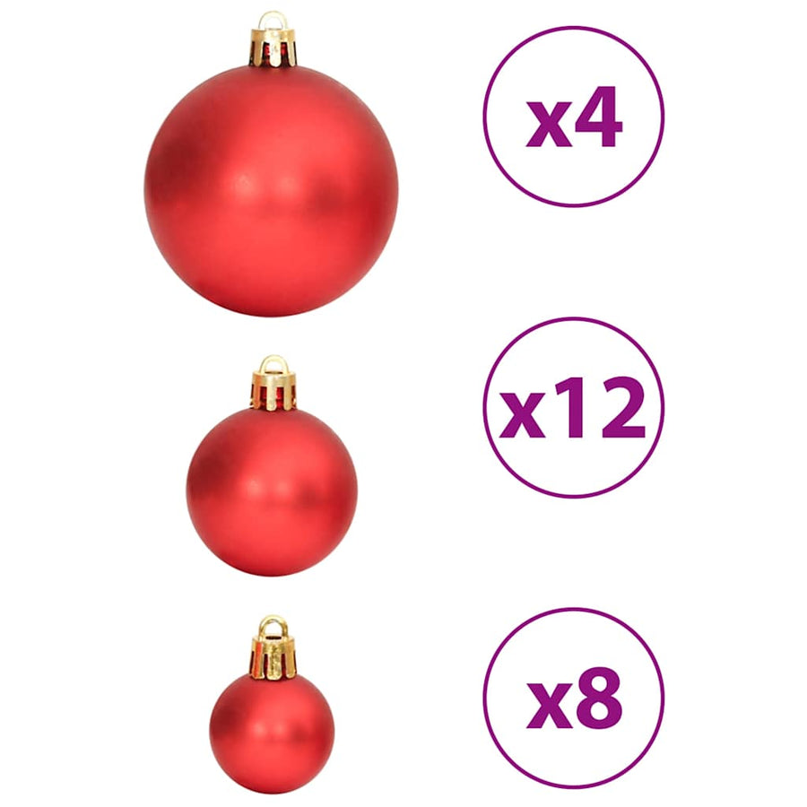 Christmas Baubles 100 pcs Gold and Wine Red 3 / 4 / 6 cm