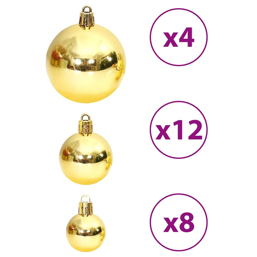Christmas Baubles 100 pcs Gold and Wine Red 3 / 4 / 6 cm
