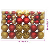 Christmas Baubles 100 pcs Gold and Wine Red 3 / 4 / 6 cm - Extra Image