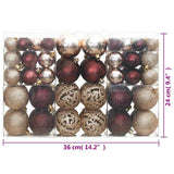 Christmas Baubles 100 pcs Champagne and Brown 3 / 4 / 6 cm - Extra Image