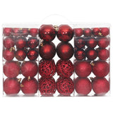 Christmas Baubles 100 pcs Wine Red 3 / 4 / 6 cm - Side View