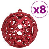 Christmas Baubles 100 pcs Wine Red 3 / 4 / 6 cm - 45-Degree Angle