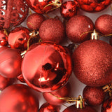 Christmas Baubles 100 pcs Wine Red 3 / 4 / 6 cm - Low Angle