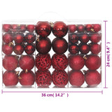 Christmas Baubles 100 pcs Wine Red 3 / 4 / 6 cm - Extra Image