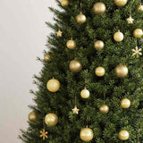 111 Piece Christmas Bauble Set Gold Polystyrene - Side View