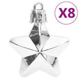 111 Piece Christmas Bauble Set Silver Polystyrene - Extra Image