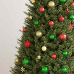 112 Piece Christmas Bauble Set Red / Green / Gold Polystyrene