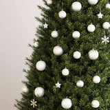 111 Piece Christmas Bauble Set White Polystyrene - Side View
