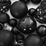 111 Piece Christmas Bauble Set Black Polystyrene - Extra Image