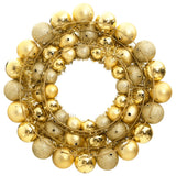 Christmas Wreath Gold 45 cm Polystyrene - Front View