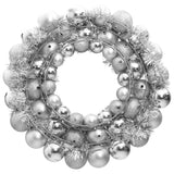 Christmas Wreath Silver 45 cm Polystyrene - Front View