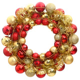 Christmas Wreath Red and Gold 45 cm Polystyrene - Front View
