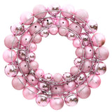Christmas Wreath Pink 45 cm Polystyrene - Front View